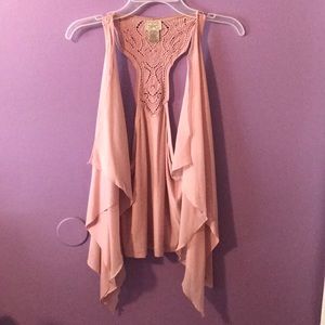 💕bundle only-Pink & Lacey Vest